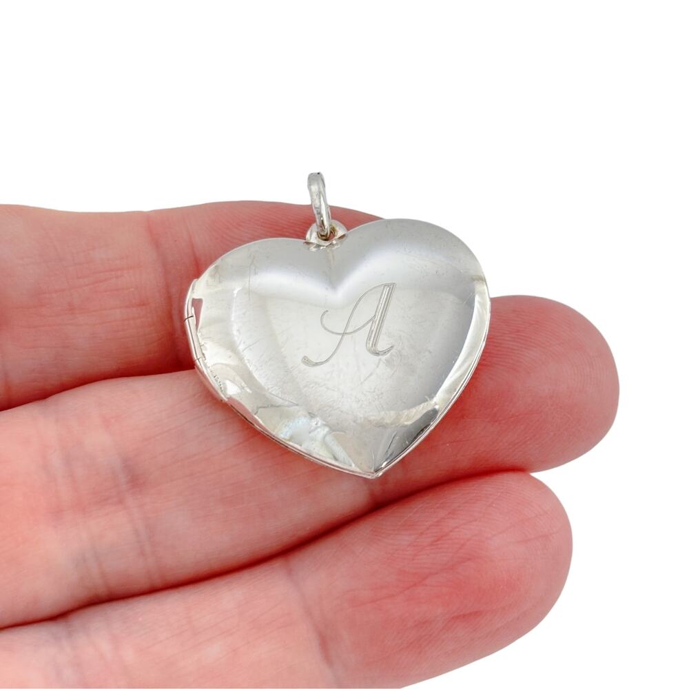 Vintage Sterling Silver 925 Heart Locket Pendant